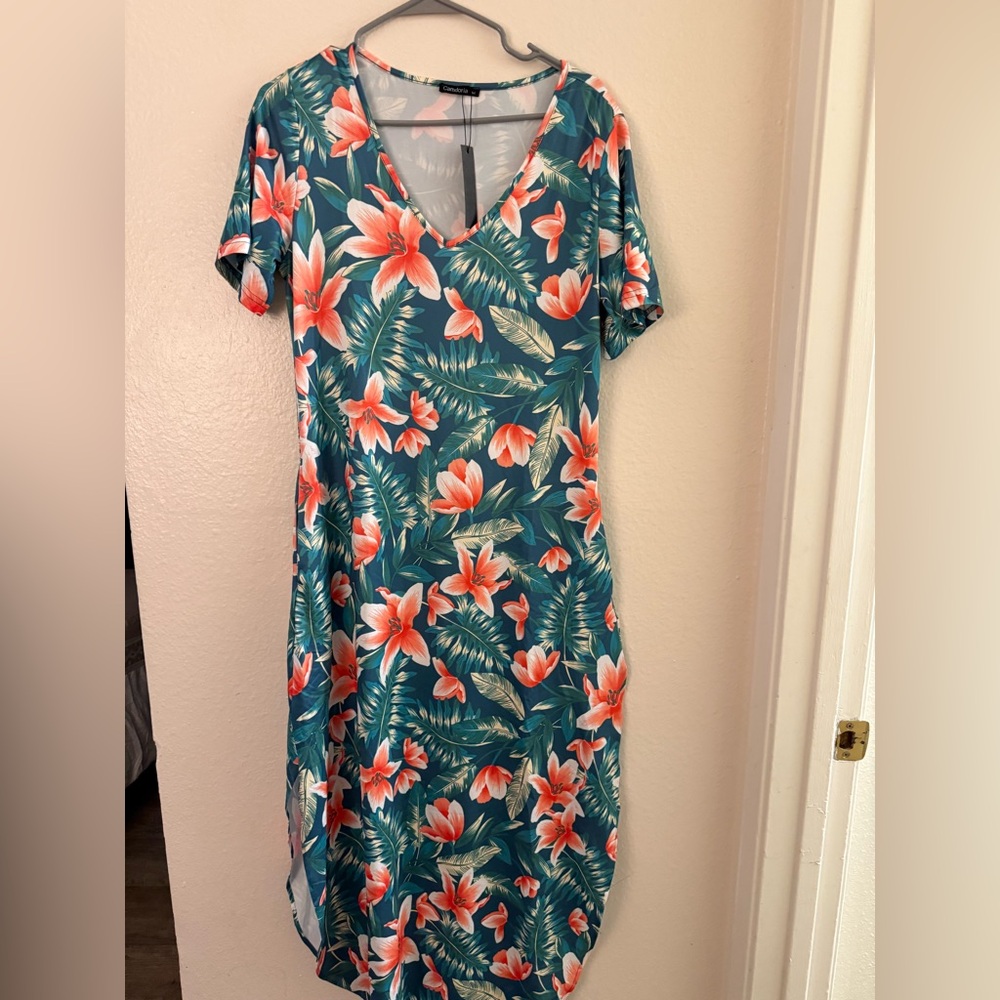 Tropical Floral Dress